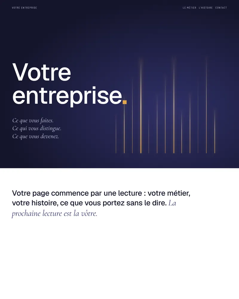 Aperçu de Votre entreprise